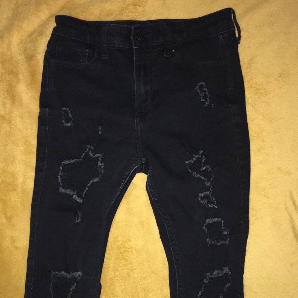 Black Ripped Hollister Jeans
